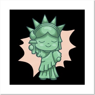 Chibi statue of liberty Posters and Art